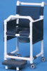 Commode / Shower Chair Deluxe Fixed Arm PVC Frame Mesh Back 20 Inch Clearance SCC777N Each/1 - 77773309