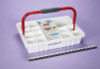 Phlebotomy Tray 16-1/2 L X 11 W X 7 H Inch Aluminum Handle with a Paddled Grip ABS White Plastic Tray For Phlebotomy Supplies 10318 Each/1