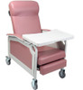 Convalescent Recliner with Tray Moss Green Vinyl 5 Inch Heavy-Duty Steel Caster 5251-04 Each/1