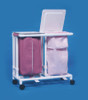 Single Hamper with Bag Standard 4 Casters 39 gal. VL LH1 FP MESH WHITE Each/1