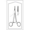 Hemostatic Forceps Econo Halsted-Mosquito 5 Inch Floor Grade Stainless Steel Sterile Ratchet Lock Finger Ring Handle Curved Serrated 96-2658 Case/100