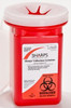 Multi-purpose Sharps Container Pro-Tec 1-Piece 1 Quart Red Base Snap-On Lid 60100-120 Each/1