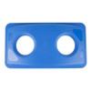 Recycle Bin Lid Slim Jim 2.8 X 11.3 X 20.4 Inch Blue Plastic Rectangular Canopy Snap-On FG269288BLUE Case/4
