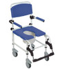 Commode / Shower Chair drive Padded Arm Aluminum Frame 18 Inch Seat Width NRS185007