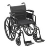Wheelchair Cruiser X4 Desk Length Arm Flip Back Arm Style Swing-Away Footrest Black Upholstery 18 Inch Seat Width 300 lbs. Weight Capacity CX418ADDA-SF