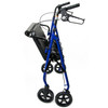 Bariatric 4 Wheel Rollator McKesson Blue Folding Steel Frame 146-10216BL-1 Each/1