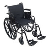 Lightweight Wheelchair McKesson Dual Axle Desk Length Arm Flip Back / Removable Padded Arm Style Swing-Away Footrest Black Upholstery 18 Inch Seat Width 300 lbs. Weight Capacity 146-K318DDA-SF Each/1