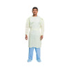 Over-the-Head Protective Procedure Gown Halyard Tri-Layer 2X-Large Yellow NonSterile AAMI Level 2 Disposable 44719