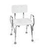 Shower Chair Mabis Fixed Arm Aluminum Frame With Backrest 19 Inch Seat Width 522-1733-1900