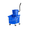 Mop Bucket with Wringer Splash Guard 35 Quart Blue 27600232