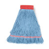 Antimicrobial Wet String Mop Head O Dell 4200 Sterling Plus Looped-end Large Blue Rayon / Synthetic Fiber Reusable 4200L/BLUE