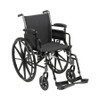 Lightweight Wheelchair McKesson Dual Axle Desk Length Arm Flip Back / Removable Padded Arm Style Elevating Legrest Black Upholstery 20 Inch Seat Width 300 lbs. Weight Capacity 146-K320ADDA-ELR