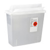 Sharps Container In-Room 16-1/4 H X 13-3/4 W X 6 D Inch 3 Gallon Translucent Base / Translucent Lid Horizontal Entry Flap Lid 85221