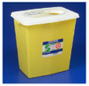 Chemotherapy Waste Container SharpSafety 17-3/4 H X 11 W X 15-1/2 D Inch 8 Gallon Yellow Base / White Lid Vertical Entry Gasketed Sliding Lid 8985S Case/10