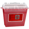 Sharps Container Bemis Sentinel 10 H X 5-1/4 W X 11 D Inch 1.25 Gallon Translucent Red Base / Translucent Lid Horizontal Entry Rotating Lid 175 030