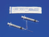 Syringe with Hypodermic Needle Monoject 3 mL 22 Gauge 1 Inch Detachable Needle Without Safety 1180322100
