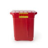 Sharps Container BD 18-1/2 H X 17-3/4 W X 11-3/4 D Inch 9 Gallon Red Base / Clear Lid Vertical Entry Sliding Lid 305616