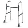 Dual Release Folding Walker Adjustable Height Invacare IClass Aluminum Frame 300 lbs. Weight Capacity 33 to 39 Inch Height 6291-5F