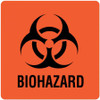 Pre-Printed Label UAL Warning Label Fluorescent Red Paper Biohazard / Symbol Black Biohazard 3 X 3 Inch ULBH050 Pack/1