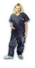 Scrub Shirt Medium Dark Blue 2 Pockets Short Sleeve Unisex 375M Case/50