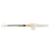 Syringe with Hypodermic Needle Monoject Magellan 1 mL 25 Gauge 1 Inch Attached Needle Sliding Safety Needle 8881811510