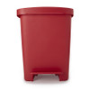 Trash Can McKesson 32 Quart Rectangular Red Plastic Step On 81-25270 Each/1