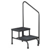 Step Stool with Handrail McKesson Bariatric 2-Steps Powder Coated Steel 9 / 16 Inch Step Height 81-31220 Each/1