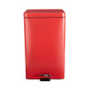 Trash Can with Plastic Liner McKesson 32 Quart Square Red Steel Step On 81-35267 Each/1