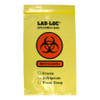 Specimen Transport Bag with Document Pouch Lab-Loc 6 X 9 Inch LDPE Zip Closure Biohazard Symbol / Storage Instructions NonSterile LAB20609YE