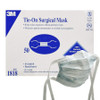 Surgical Mask 3M Pleated Tie Closure One Size Fits Most White NonSterile Not Rated Adult 1818 Box/50