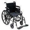 Lightweight Wheelchair drive Cruiser III Dual Axle Full Length Arm Flip Back / Removable Padded Arm Style Swing-Away Footrest Black Upholstery 20 Inch Seat Width 350 lbs. Weight Capacity K320DFA-SF Each/1
