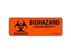 Pre-Printed Label Shamrock Warning Label Fluorescent Red Biohazard / Symbol Black Biohazard 1 X 3 SBH-4 Roll/1