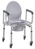 Commode Chair drive Padded Drop Arm Steel Frame 14 Inch Seat Width 11101W-2 Case/2