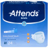 Unisex Youth Incontinence Brief Attends X-Small Disposable Heavy Absorbency BRBX10