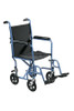 Transport Chair Steel Frame with Silver Vein Finish 250 lbs. Weight Capacity Padded Arm Black Upholstery TR37E-SV Each/1