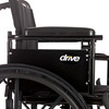 Wheelchair drive Infinity Dual Axle Desk Length Arm Removable Padded Arm Style Swing-Away Footrest Black Upholstery 16 Inch Seat Width 300 lbs. Weight Capacity CX416ADDA-SF Each/1