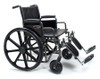 Bariatric Wheelchair Traveler HD Heavy Duty Dual Axle Full Length Arm Removable Arm Style Swing-Away Footrest Black Upholstery 24 Inch Seat Width 500 lbs. Weight Capacity 3G010540 Each/1