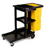 Cleaning Cart Rubbermaid Plastic 3 Shelves 3 Shelves 21-3/4 X 38.38 X 46 Inch FG617388BLA Each/1
