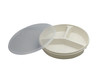 Partitioned Scoop Dish FabLife Sandstone Reusable Plastic 8 Inch Diameter 62-0130 Each/1