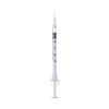 Insulin Syringe with Needle Sol-Care 0.5 mL 29 Gauge 1/2 Inch Attached Needle Retractable Needle 100002IM Box/100