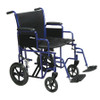 Bariatric Wheelchair drive Sentra Heavy Duty Desk Length Arm Removable Padded Arm Style Black Upholstery 20 Inch Seat Width 500 lbs. Weight Capacity STD20DDA-SF Each/1