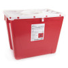 Sharps Container McKesson Prevent 13-1/2 H X 17-3/10 W X 13 L Inch 8 Gallon Red Base / White Lid Vertical Entry Rotating Lid 2266