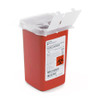 Sharps Container McKesson Prevent 6-1/4 H X 4-1/4 W X 4-1/4 D Inch 1 Quart Red Base / Translucent Lid Vertical Entry 3 Hinged Snap On Lid 065