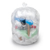 Trash Bag Colonial Bag 4 gal. Clear HDPE 6 Mic. 17 X 18 Inch X-Seal Bottom Flat Pack CHD18LC Case/2000