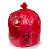 Infectious Waste Bag Colonial Bag 40 to 45 gal. Red Bag HDPE 40 X 48 Inch HDR404817