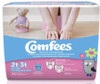 Female Toddler Training Pants Comfees Pull On with Tear Away Seams Size 2T to 3T Disposable Moderate Absorbency 41547