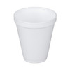 Drinking Cup Dart 12 oz. White Styrofoam Disposable 12J16