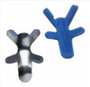 Finger Splint ProCare Adult Medium Bendable Prong Closure Left or Right Hand Blue / Silver 79-71965