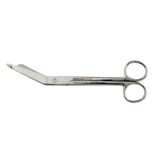 McKesson Bandage Scissors Lister 7-1/4 Inch Office Grade Stainless Steel NonSterile Finger Ring Handle Angled Blunt/Blunt 43-2-241 Each/1