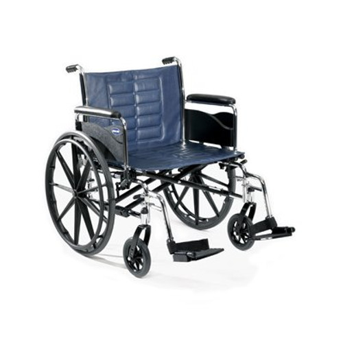 Bariatric Wheelchair Tracer IV Heavy Duty Padded Fixed Height Removable Full Arm Mag Midnight Blue 22 Inch 350 lbs. T422RFAP Each/1